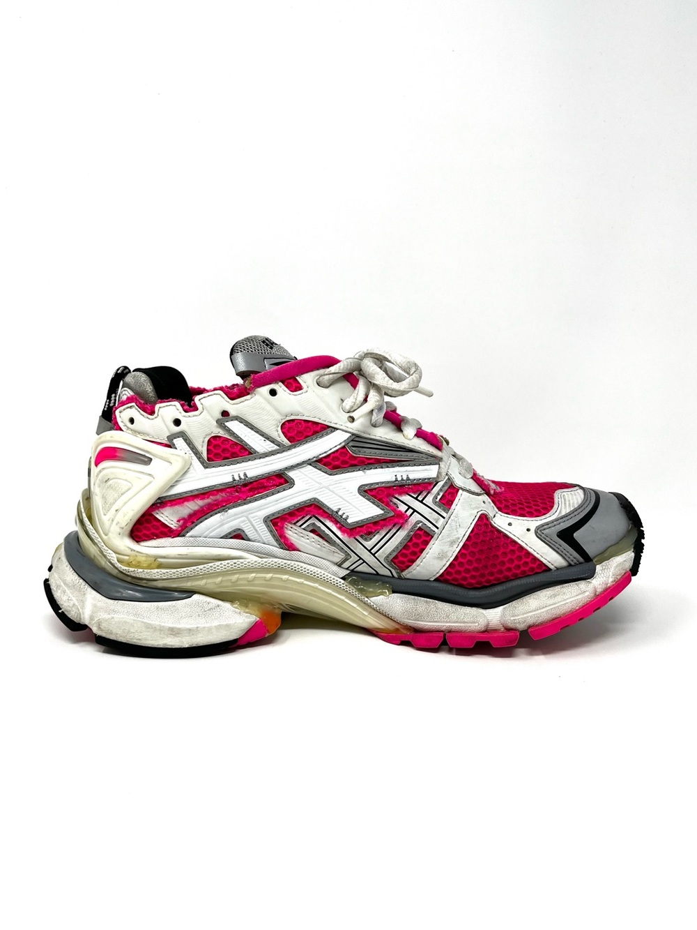 Authentic Balenciaga Womens Hot Pink White Runner Sneakers Shoes Chunky 40 10 - Picture 5 of 13
